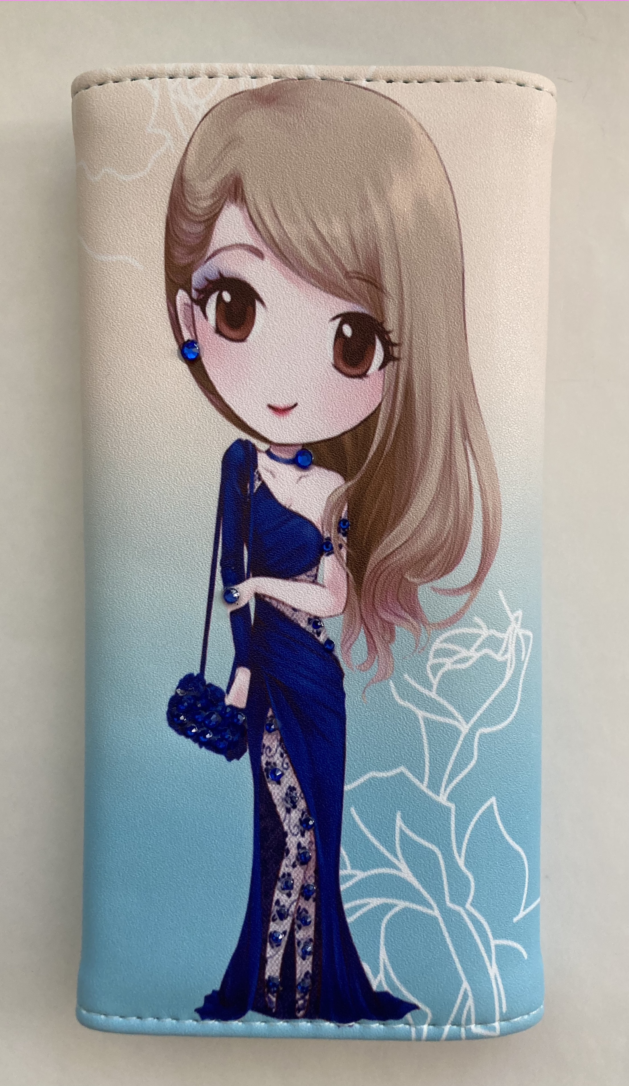 Peněženka - dívka ve modrých šatech