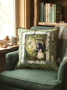 Ručně šitý patchwork povlak Tajemný les