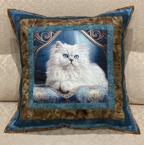 Povlak na polštář bílá kočka 