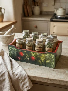 Luxusní dřevěný úložný box- Jahodová mýtina