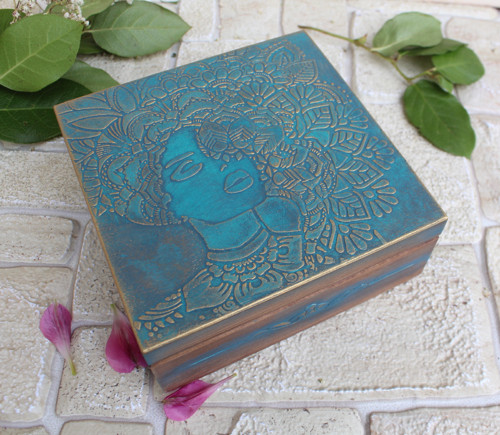 Krabička tyrkysová 