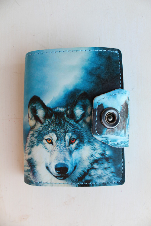 Kožená peněženka vlk