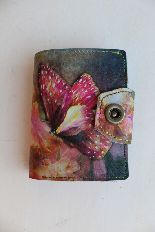 Kožená peněženka motýl