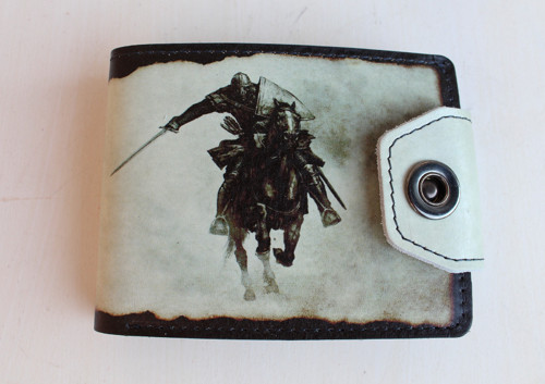 Kožená peněženka rytíř na koni