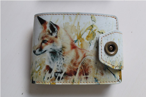 Kožená peněženka liška