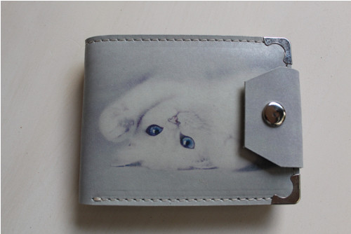 Kožená peněženka kočička