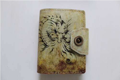 Kožená peněženka drak