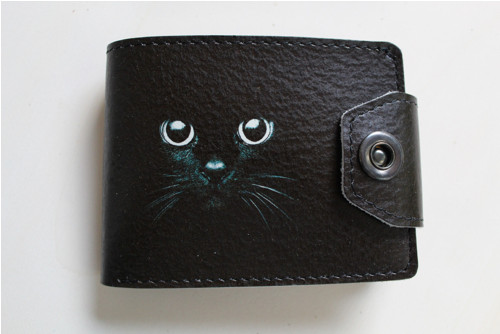 Kožená peněženka kočičí očí