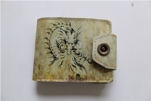 Kožená peněženka drak