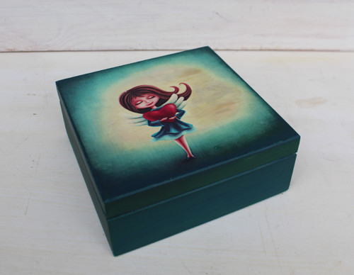 Krabička dívka se srdíčkem