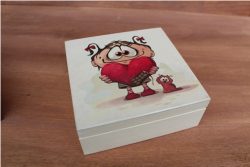 Krabička dívka se srdíčkem