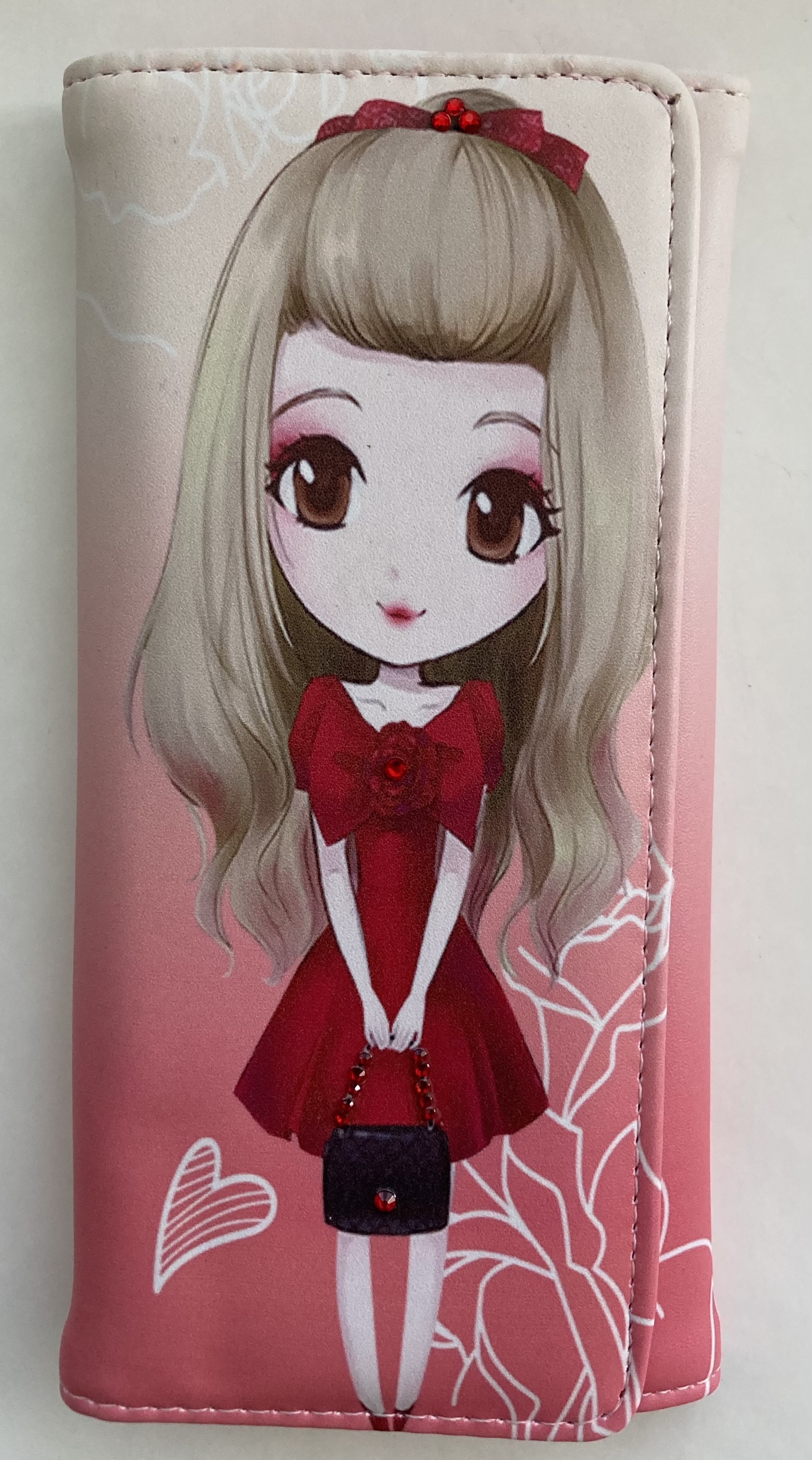 Peněženka - dívka ve červených šatech