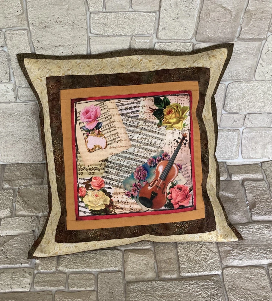 Ručně šitý patchwork povlak-Houslová sonáta