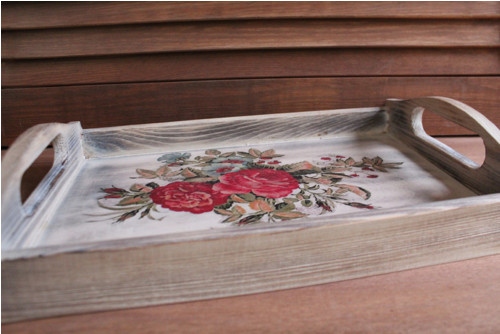 Podnos malý červené růže