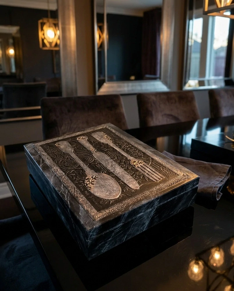 Dřevěný příborník Silver Antique