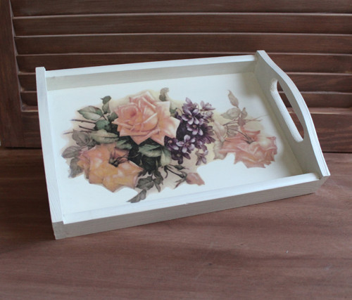 Podnos malý žluté růže