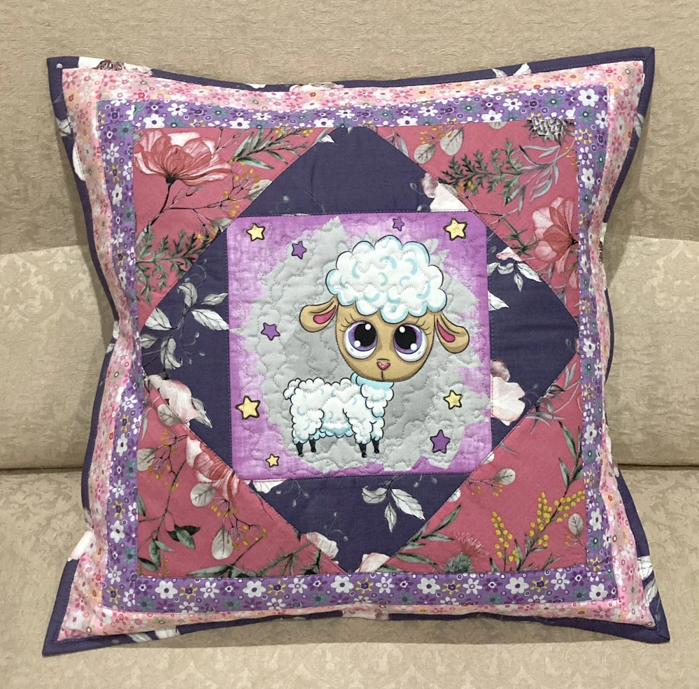 Polštář patchwork-Kudrnaté štěstí