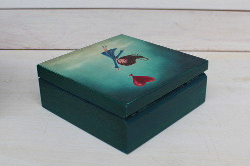 Krabička dívka s balónkem 