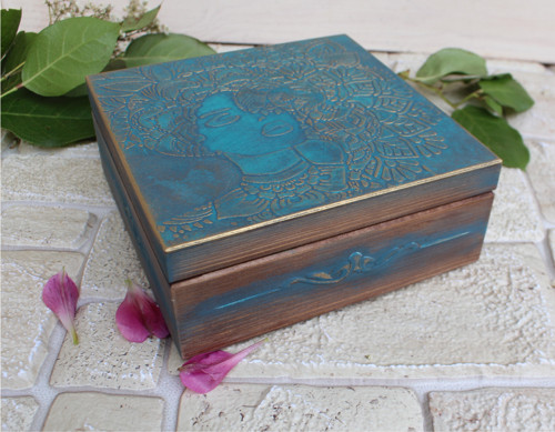 Krabička tyrkysová 