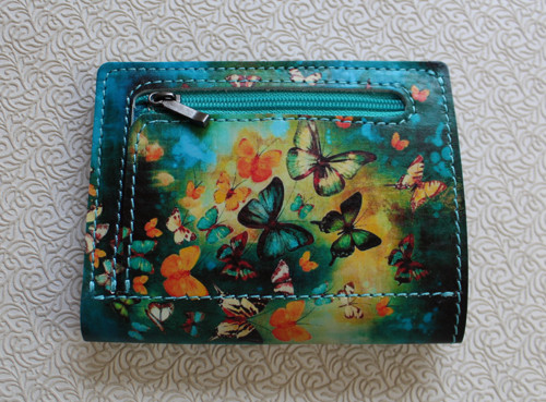 Kožená peněženka motýlci