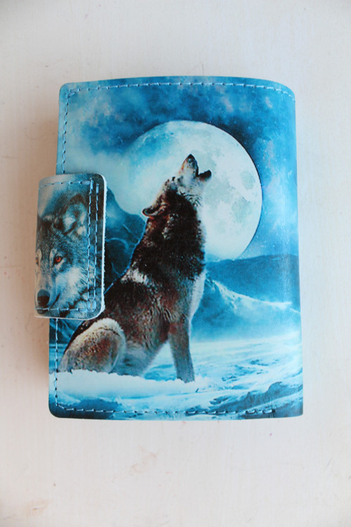 Kožená peněženka vlk