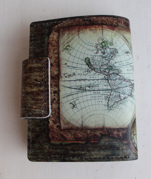 Kožená peněženka mapa