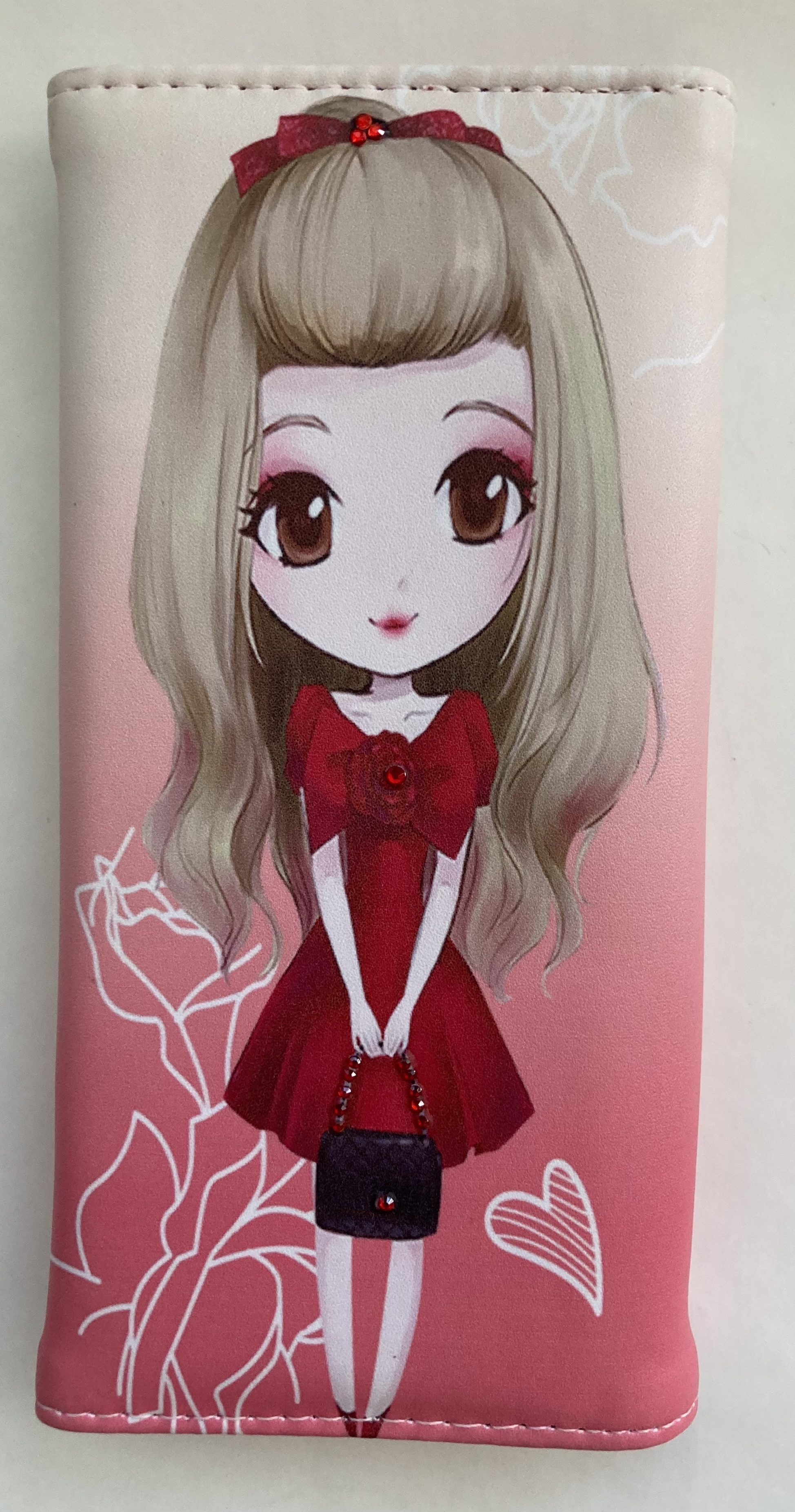 Peněženka - dívka ve červených šatech
