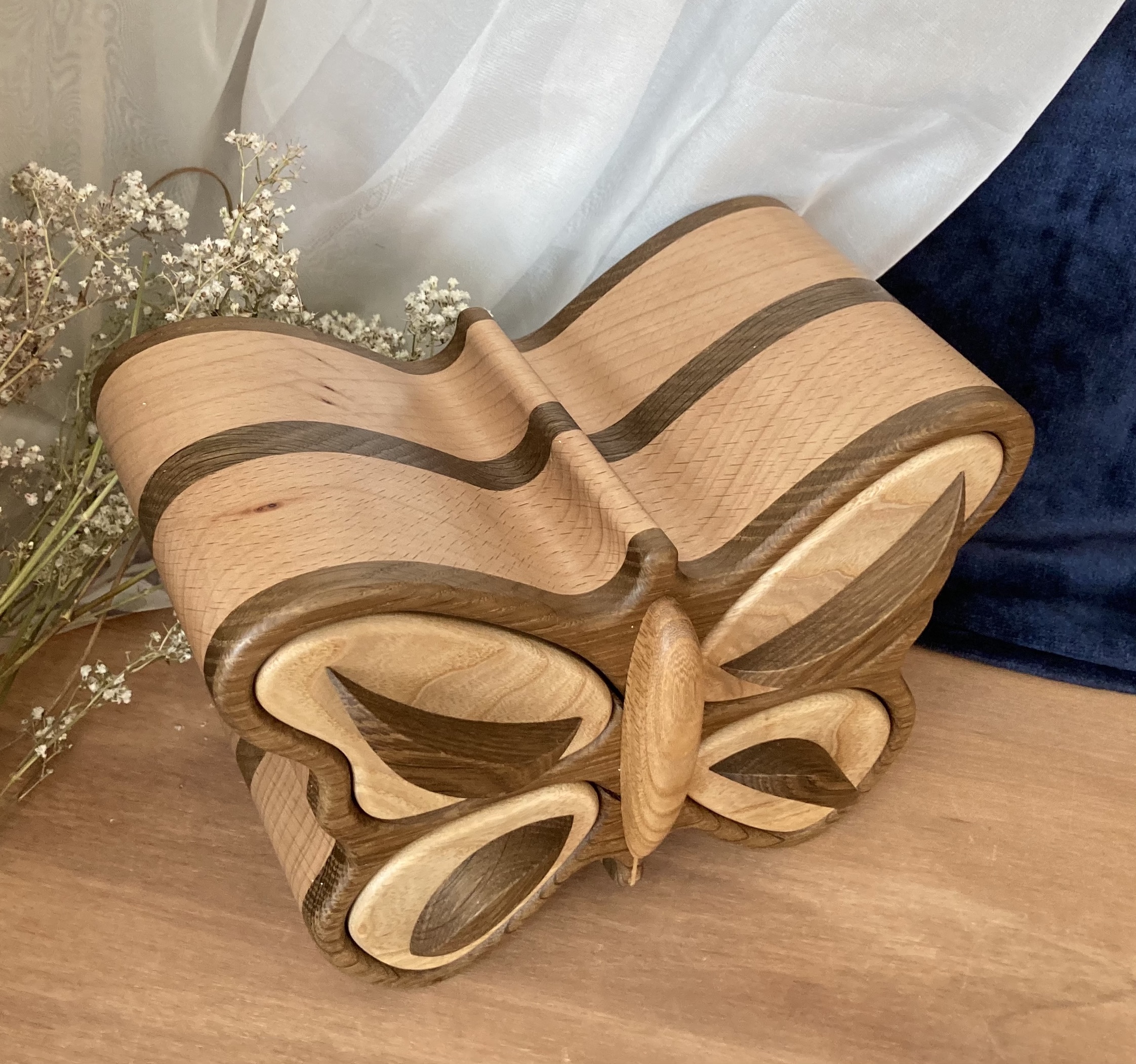 Šperkovnice motýl tmavý 03