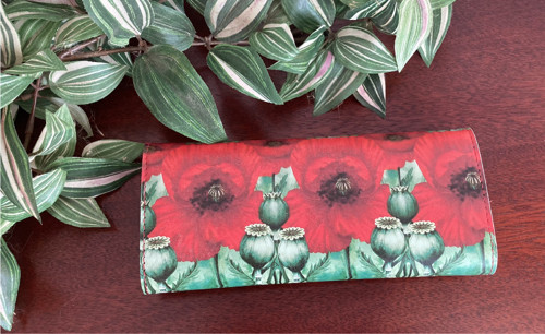 Peněženka holčička s máky