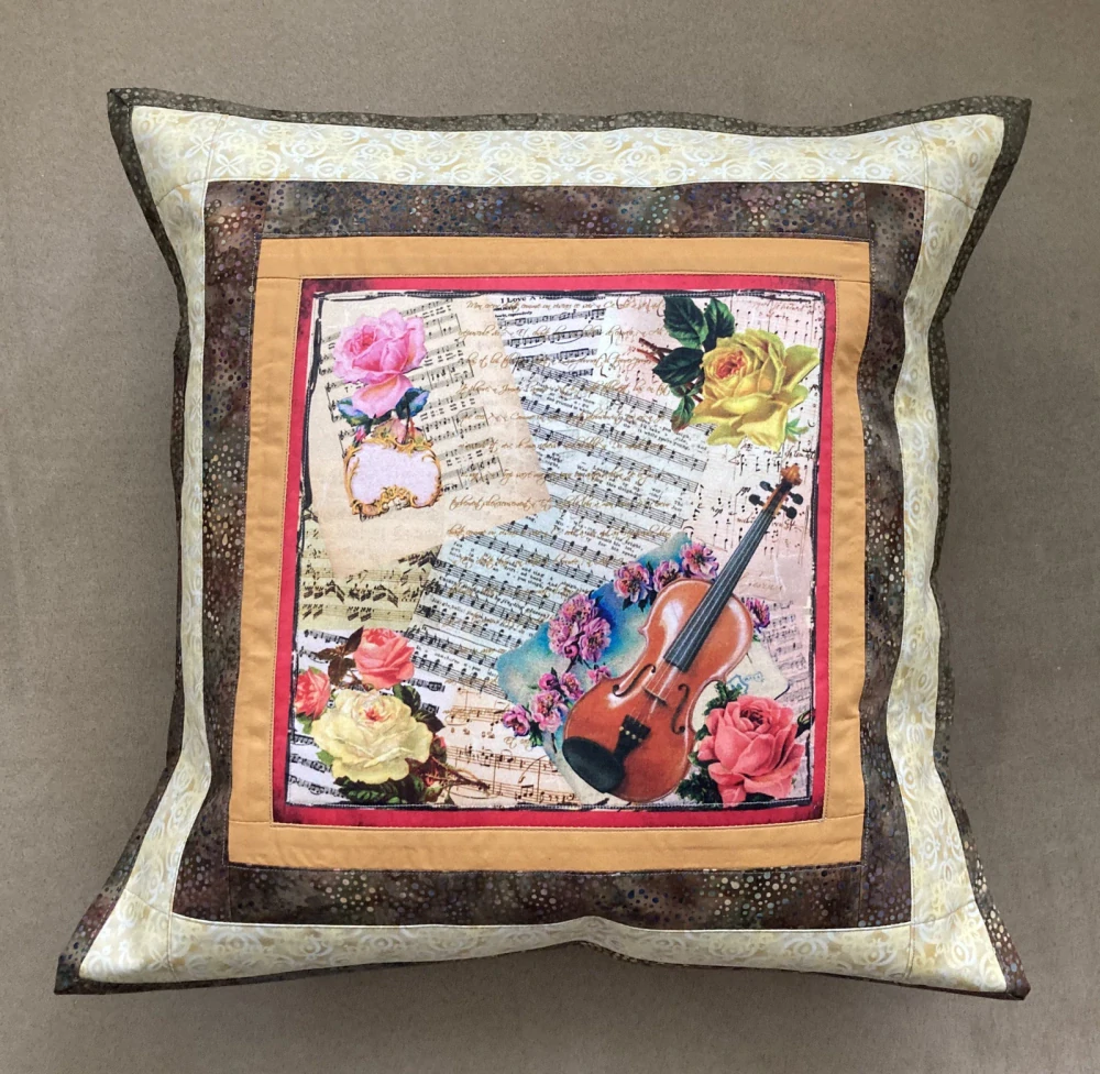 Ručně šitý patchwork povlak-Houslová sonáta