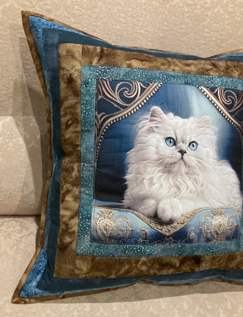 Povlak na polštář bílá kočka 