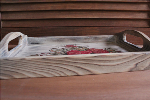 Podnos malý červené růže