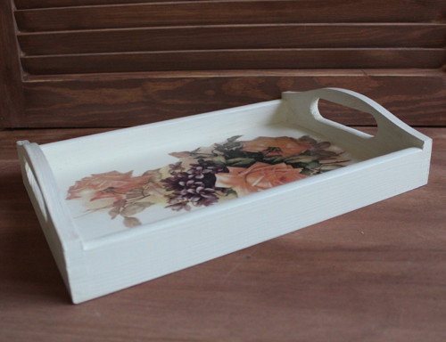 Podnos malý žluté růže