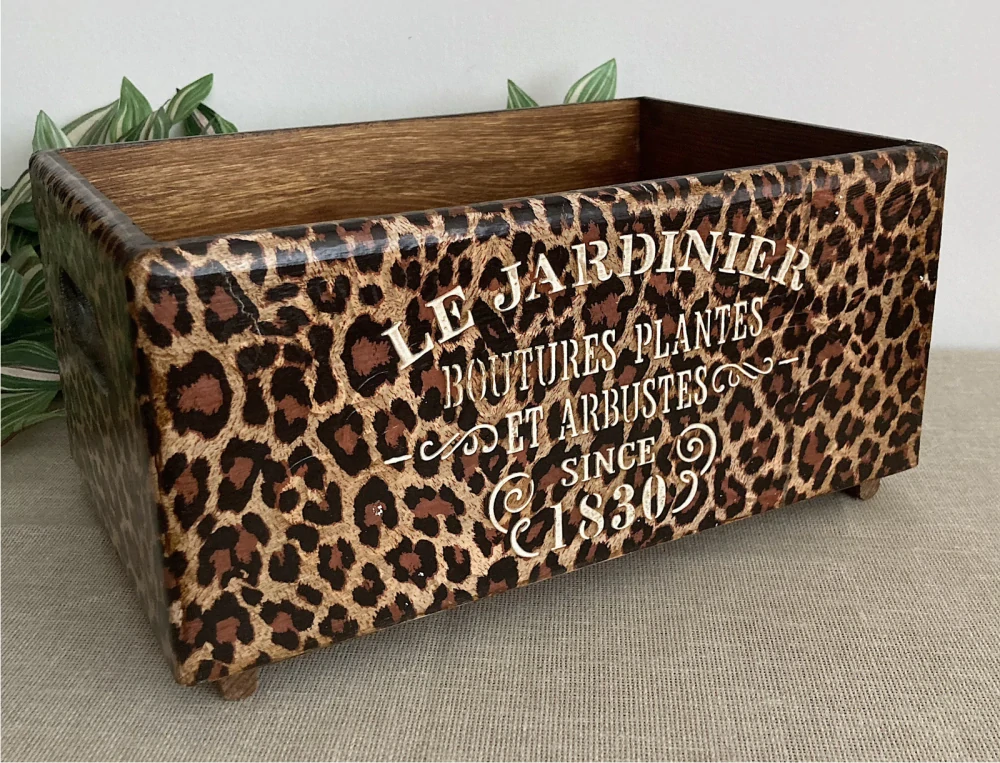 Dřevěný box Leopard & Lion 