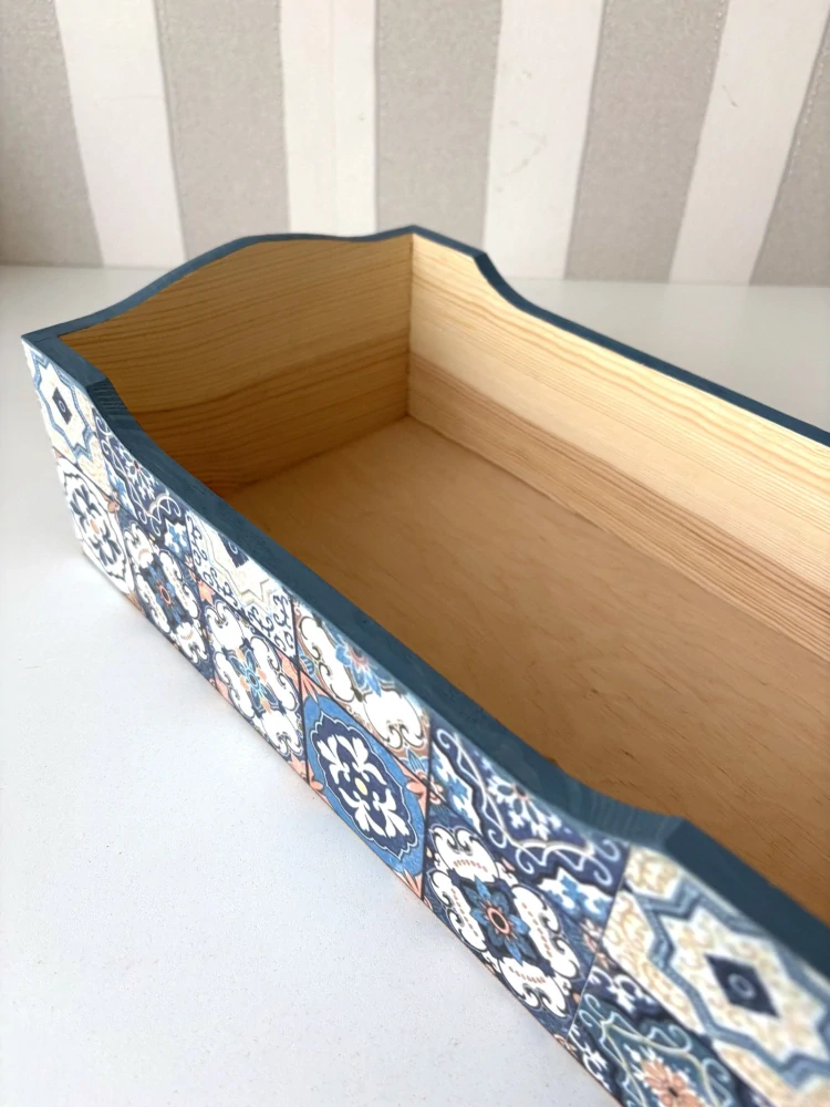 Dřevěný úložný box-Středomořský vánek