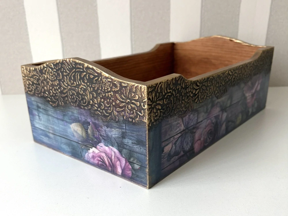 Luxusní dřevěný Úložný box- Půlnoční romance