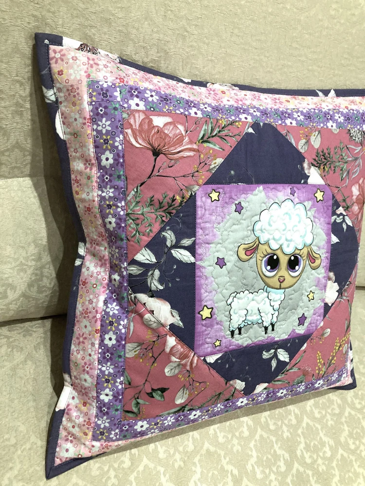Polštář patchwork-Kudrnaté štěstí