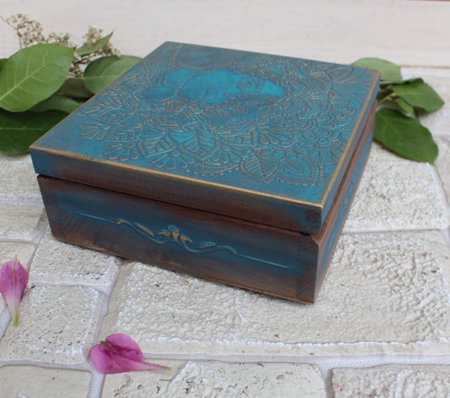 Krabička tyrkysová 