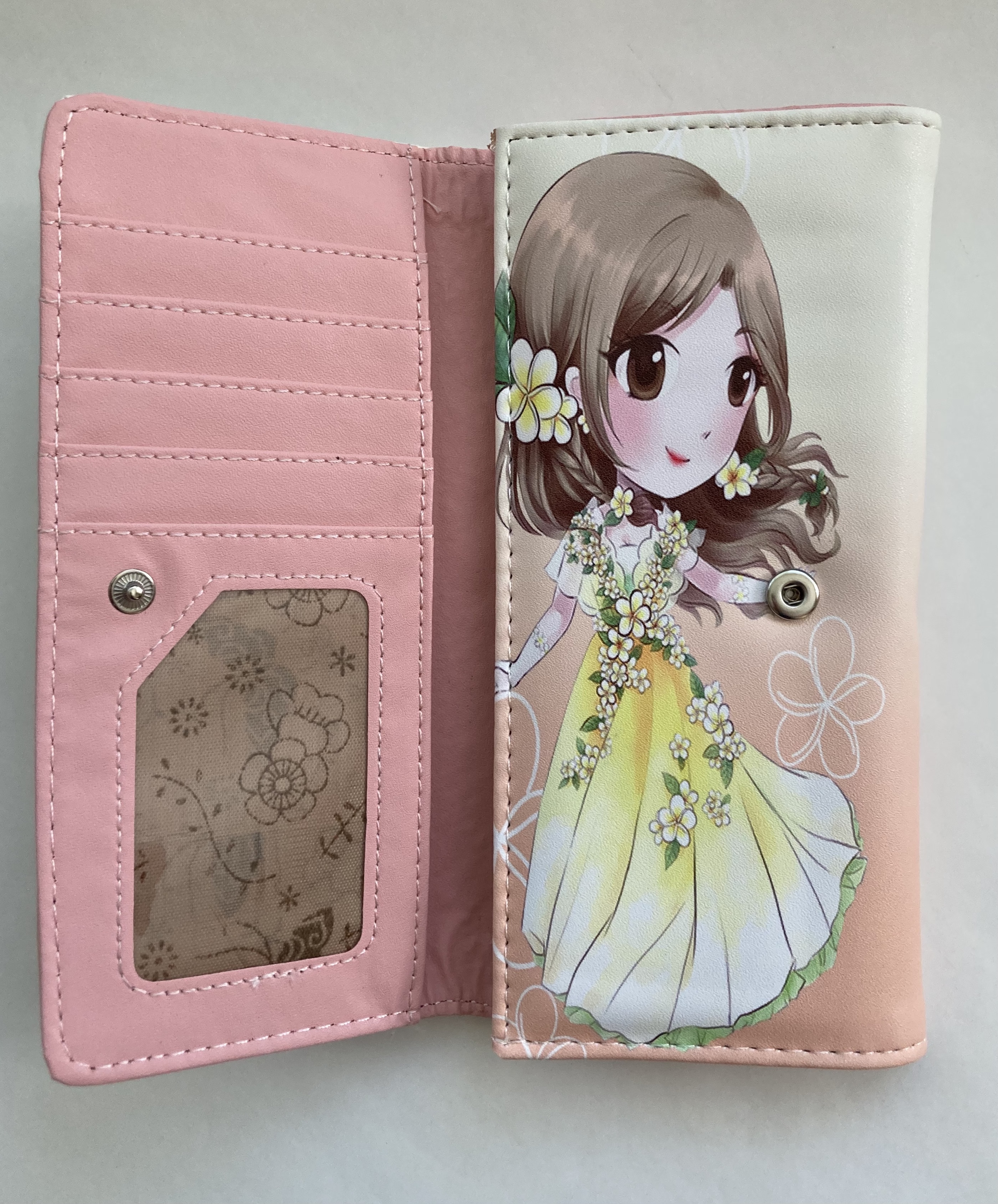 Peněženka - dívka ve žlutých šatech