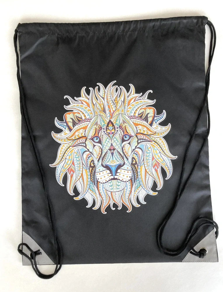 Mozaikový král – Nepromokavý černý vak na záda