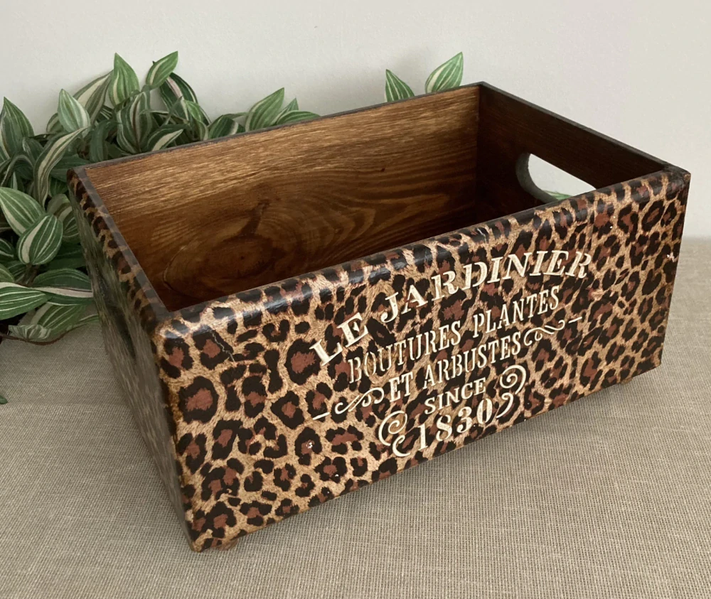 Dřevěný box Leopard & Lion 