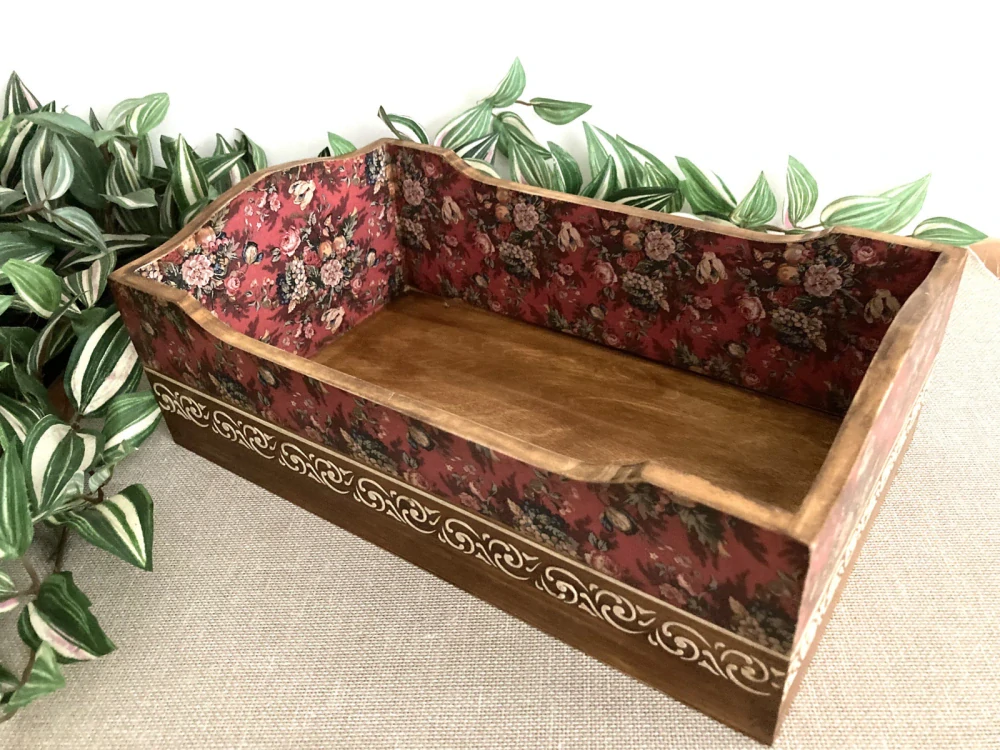 Luxusní dřevěný úložný box „Barokní romance“