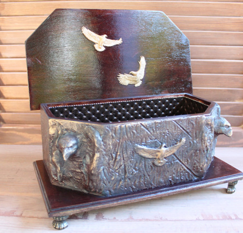 Dřevěná krabička Orel skalní