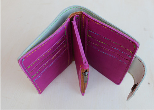 Kožená peněženka motýl