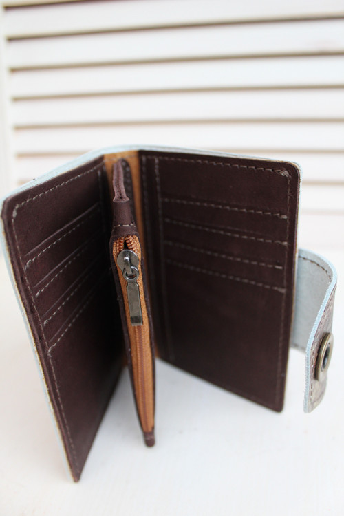 Kožená peněženka mapa