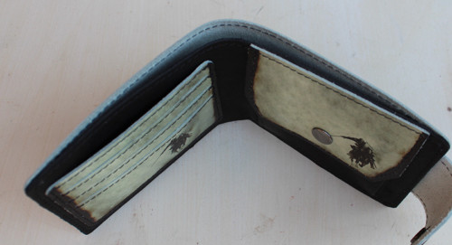 Kožená peněženka rytíř na koni