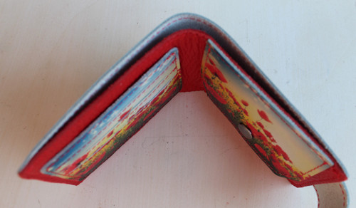 Kožená peněženka vlčí máky