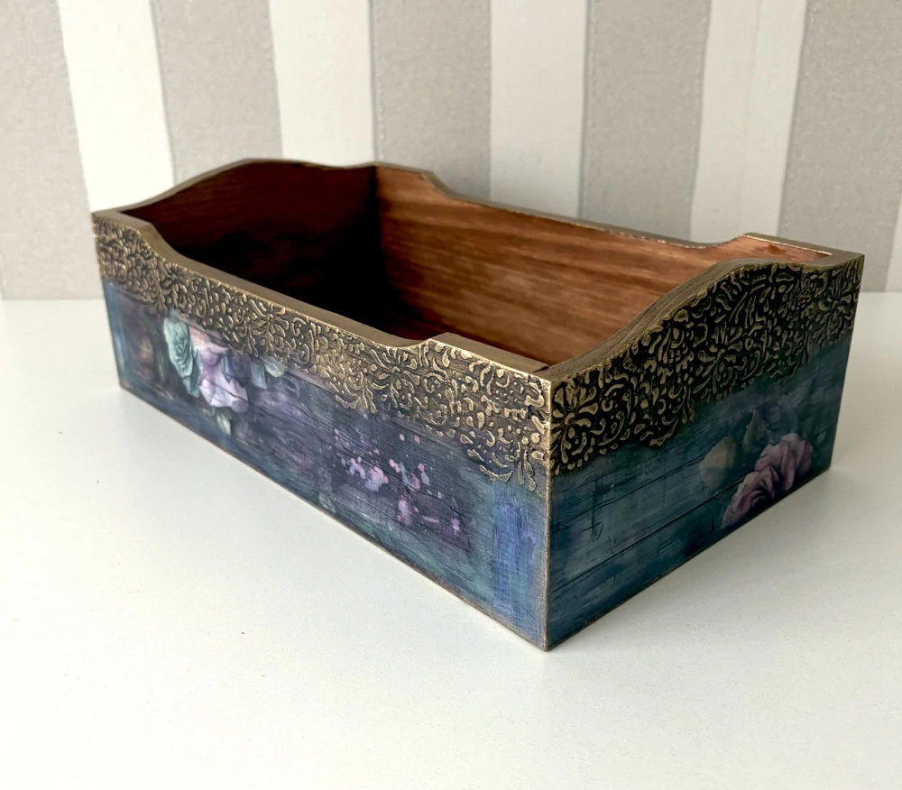 Luxusní dřevěný Úložný box- Půlnoční romance