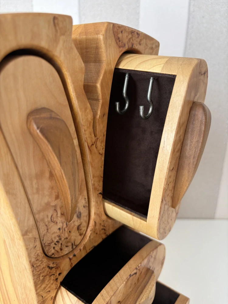 Luxusní designová šperkovnice -Kresba větru