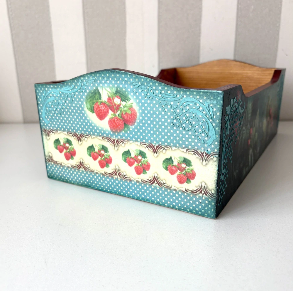 Luxusní dřevěný úložný box- Vůně lesního palouku